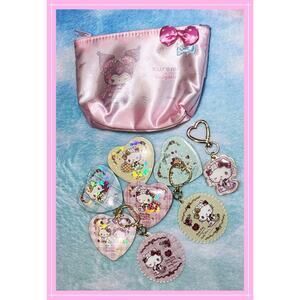 Sanrio Dolly Mix Hello Kitty Kuromi Charmmy Case Pouch Keychain Charm Badge Lot